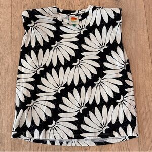 FARM Rio Black Copacabana Organic Cotton Shirt, Sz S